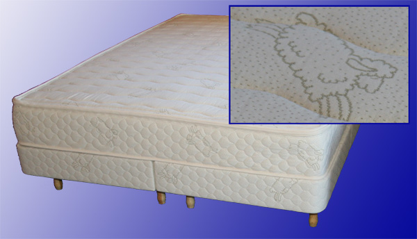 FloBeds Organic Cotton Cover Quilted to Pure Eco-Wool