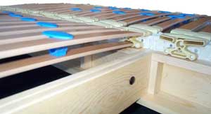 Flexible Beechwood Slats from Germany, adjustable firmness design