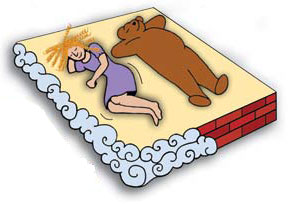 your mattress:  this side is just right