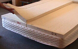 Individual latex cores for individual comfort mattress